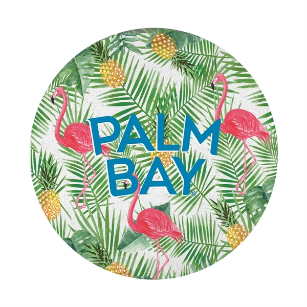 ColorFusion hot round beach towel with your eye-popping, edge-to-edge imprint.... from ASI 91605 Towel Specialties