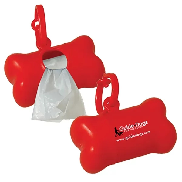 Pet waste bag dispenser with 10 white waste bags.... from ASI 62190 Illini