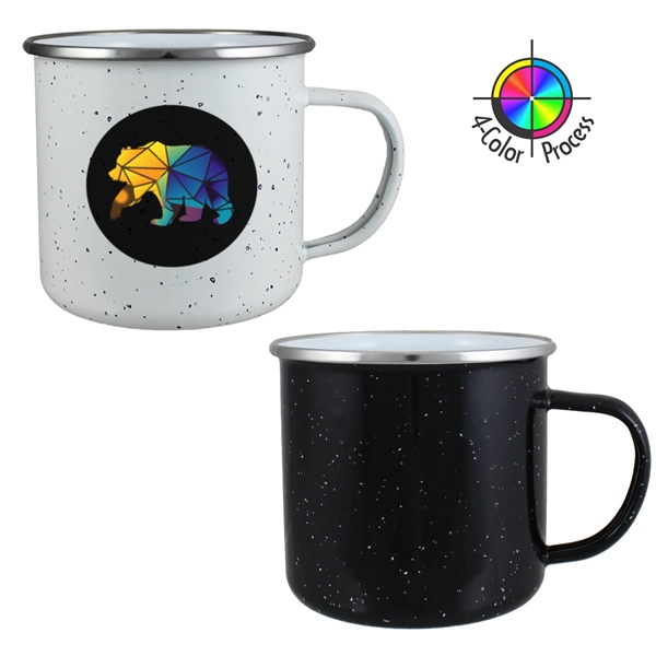 16oz Enameled Steel Campfire Mugs, four color... from ASI 80093 Pyrographics / Pyrographics Line