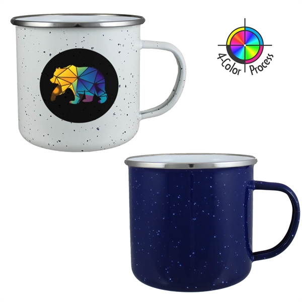 16oz Enameled Steel Campfire Mugs, four color... from ASI 80093 Pyrographics / Pyrographics Line