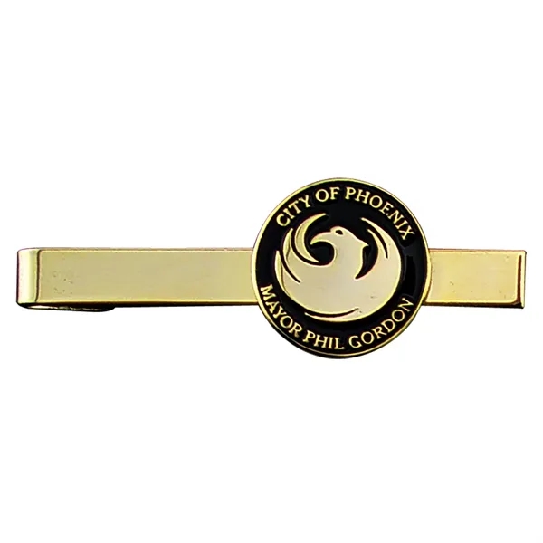 Die struck metal brass clip style tie tack with 3/4" round... from ASI 52263 EMT / EMT