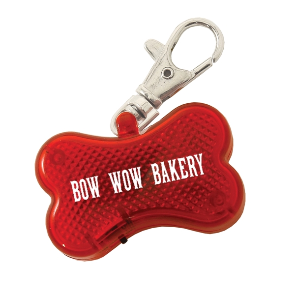 Dog bone shaped strobe light with flashing options and key chain.... from ASI 62190 Illini