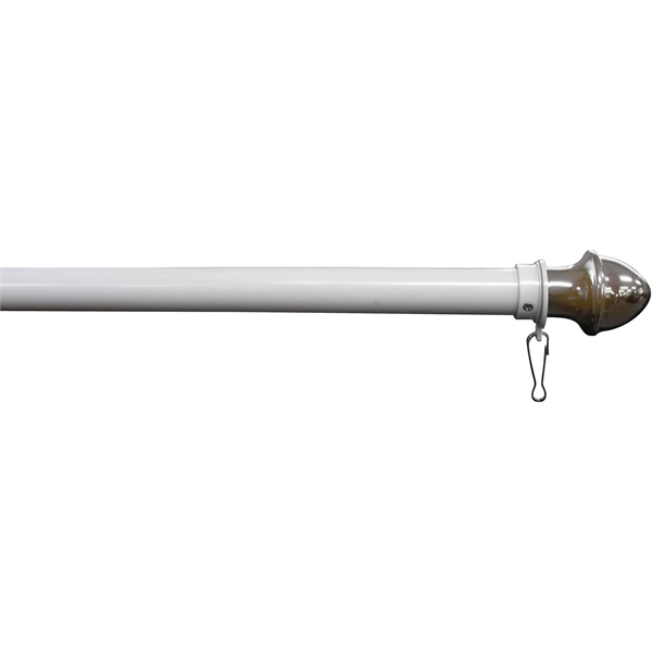 White fiberglass flag pole with sleeve and gilt ball.... from ASI 31260 AdCapitol