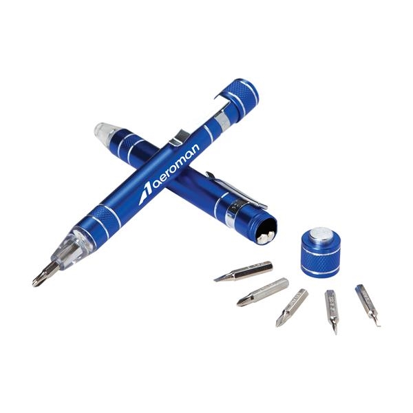 Screwdriver set including 6 screwdriver tips (3 flat, 3 Phillips head.)... from ASI 48500 Dard Products / Tag Master®