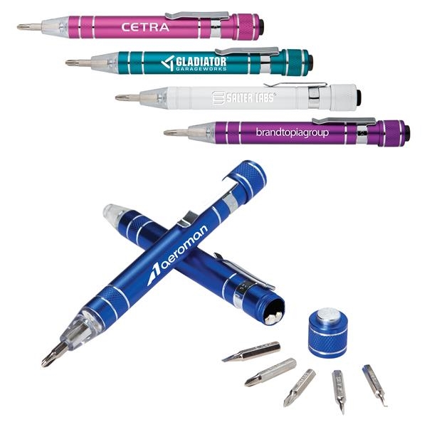 Screwdriver set including 6 screwdriver tips (3 flat, 3 Phillips head.)... from ASI 48500 Dard Products / Tag Master®