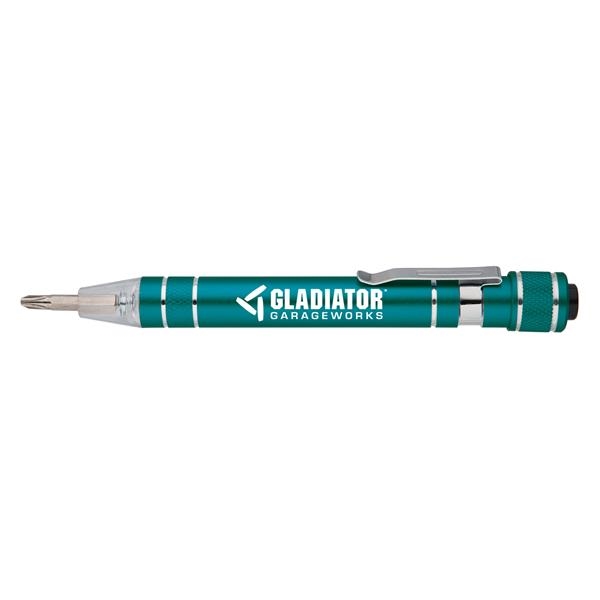 Screwdriver set including 6 screwdriver tips (3 flat, 3 Phillips head.)... from ASI 48500 Dard Products / Tag Master®