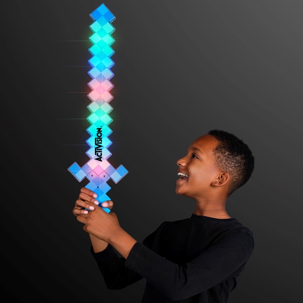 Blank; 24" Light Up Pixel Saber, Multi-color, 3 functions.... from ASI 34194 ALightPromos / Alight Promotional Products