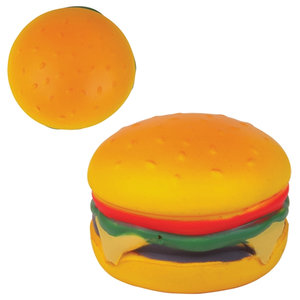 Hamburger shaped stress reliever made of polyurethane foam; customization included.... from ASI 34063 alphabroder
