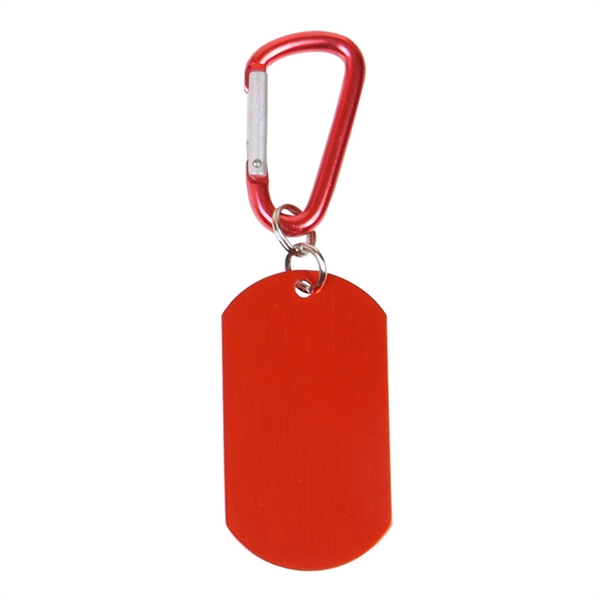 0.0312" x 2.125" x 1.125" aluminum military-style dog tag keychain with... from ASI 34063 alphabroder