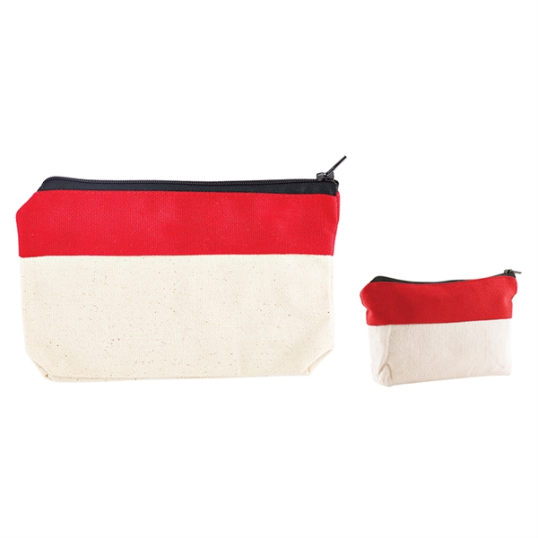 Cotton canvas zipper case with two-tone design.... from ASI 34063 alphabroder