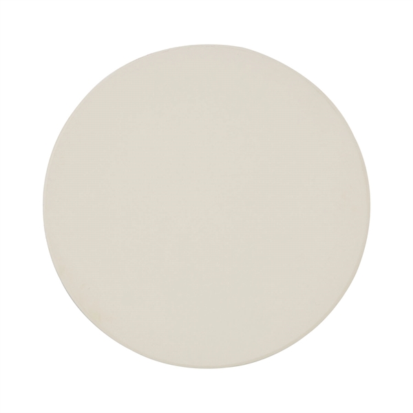 Round coaster made from dolomite material, featuring a cork bottom absorbs... from ASI 52840 Evans Manufacturing