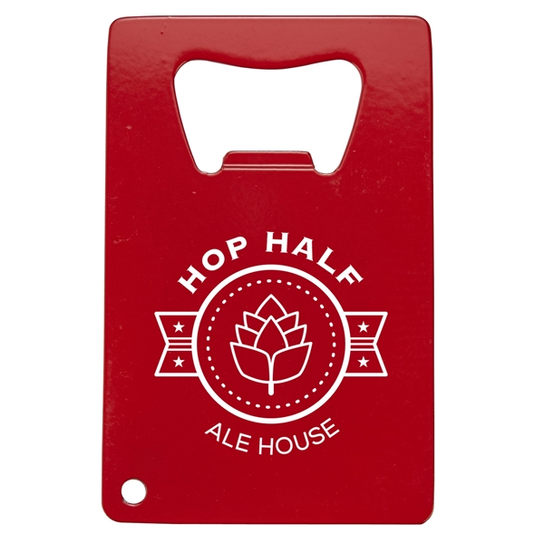 High-grade stainless steel bottle opener with a hole at the end... from ASI 52840 Evans Manufacturing