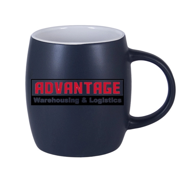 14 Oz Robusto Ceramic Hilo/Black Matte Mug... from ASI 92133 777 Promotional Products Inc