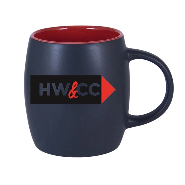 14 Oz Robusto Ceramic Hilo/Black Matte Mug... from ASI 92133 777 Promotional Products Inc