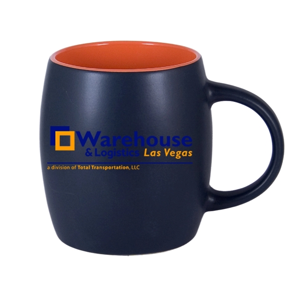 14 Oz Robusto Ceramic Hilo/Black Matte Mug... from ASI 92133 777 Promotional Products Inc