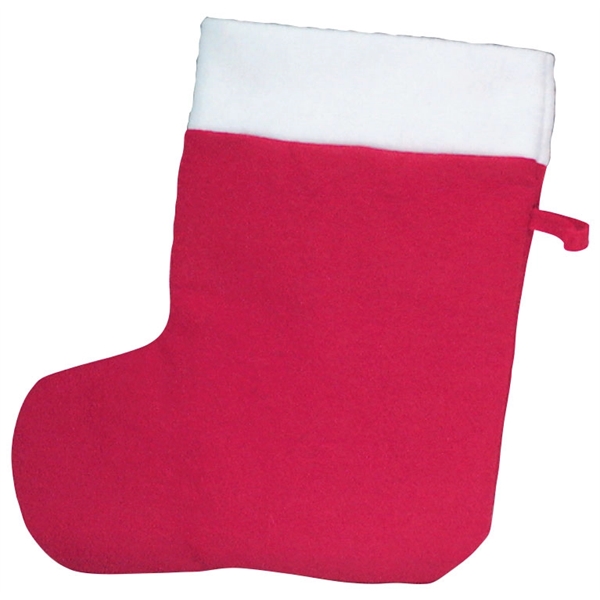 11" x 12" red and white acrylic felt Santa stocking.... from ASI 31260 AdCapitol