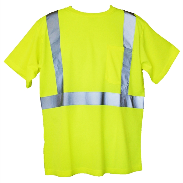 Short sleeve hi-viz safety t-shirt made with reflective striping, one pocket,... from ASI 31260 AdCapitol