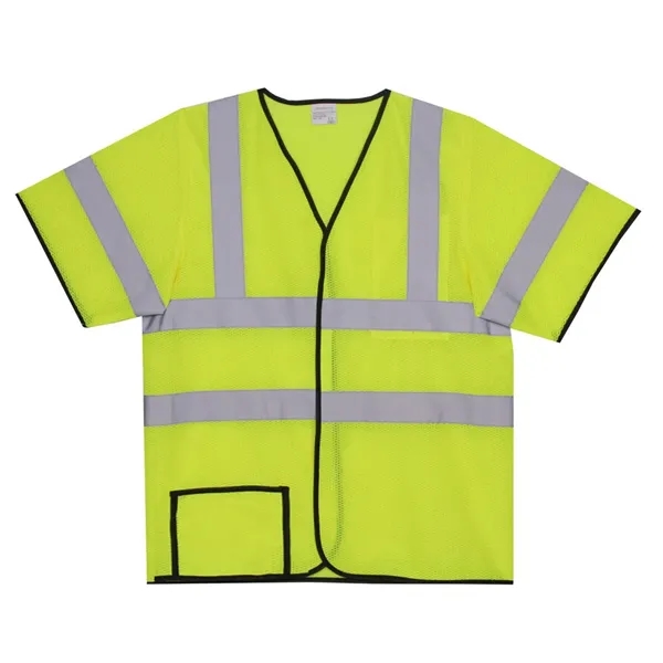 Mesh short sleeve safety vest with 2" vertical and horizontal striping,... from ASI 31260 AdCapitol