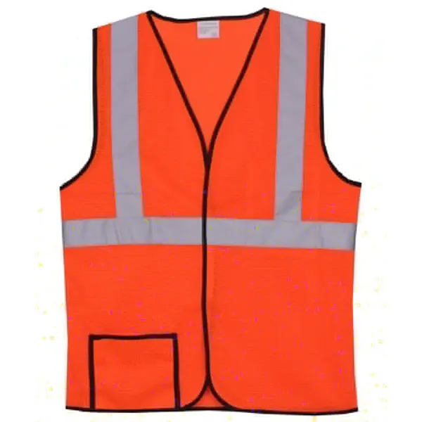 Single-stripe orange mesh safety vest with a 360-degree 2" reflective horizontal... from ASI 31260 AdCapitol