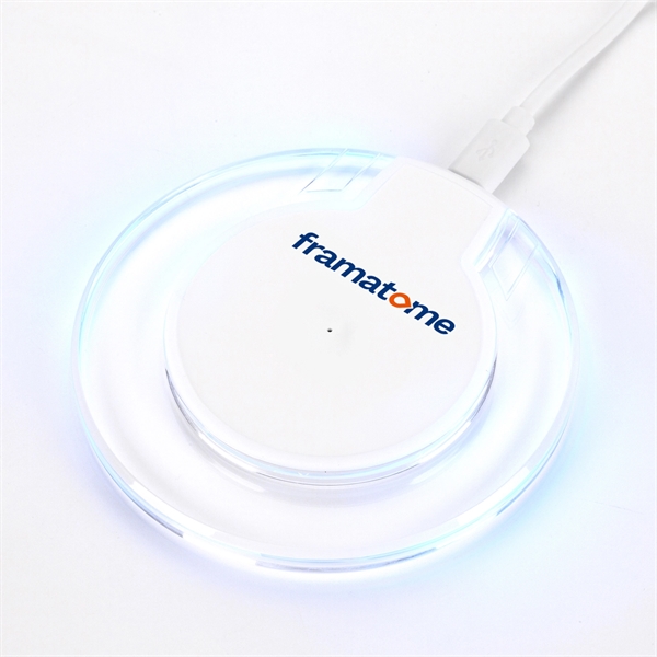 3 15/16" x 7/16" ultra-slim UFO shaped crystal wireless charging pad... from ASI 91435 Tomax USA / Tomax