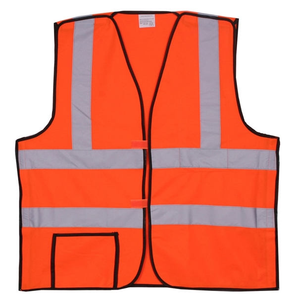 One-size orange solid break-away safety vest with 2" reflective horizontal/vertical stripes;... from ASI 31260 AdCapitol