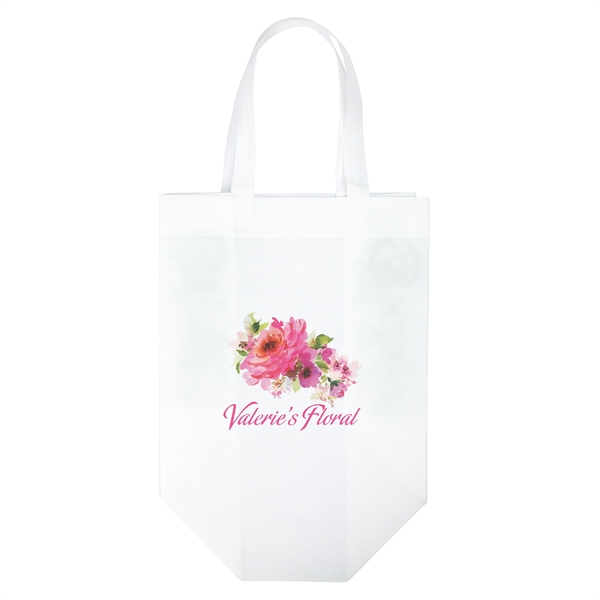 Non-Woven Polypropylene Tote with eco-friendly messages on the gussets.... from ASI 37940 Bag Makers Inc