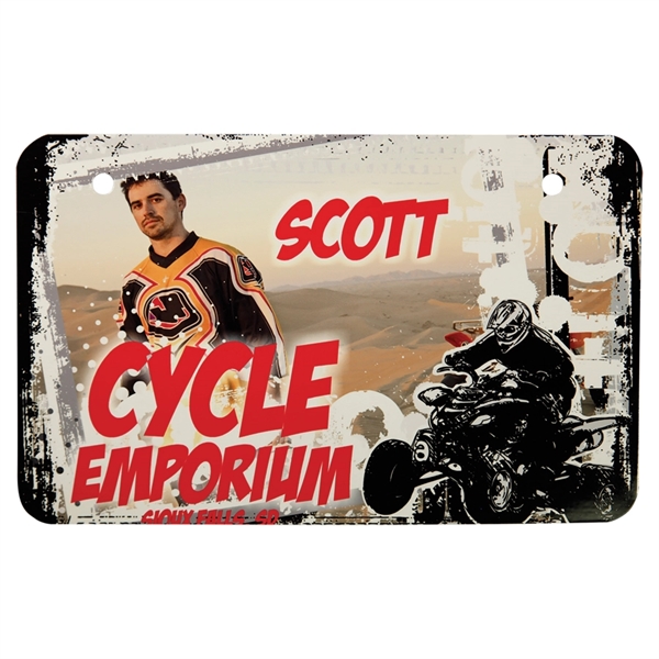 5" x 8" custom printed aluminum motorcycle license plate.... from ASI 92531 Unique Custom Products / UCP