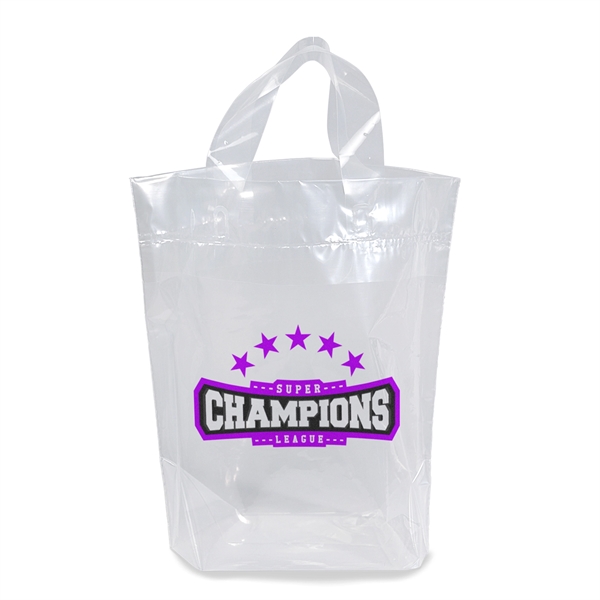 Low-density plastic bag with sturdy, fused soft loop handles.... from ASI 37940 Bag Makers Inc