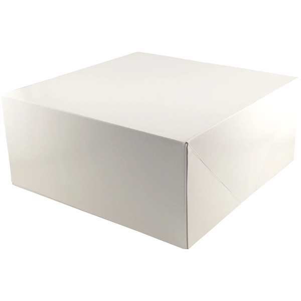 Two piece Frost White Gloss Pop-up Gift Boxes fold flat for... from ASI 75731 PWS / Pacific Western Sales/Cater Line