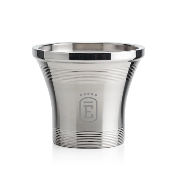 Stainless steel 81/2" wide champagne bucket with a ribbed design.... from ASI 84592 St Regis Group