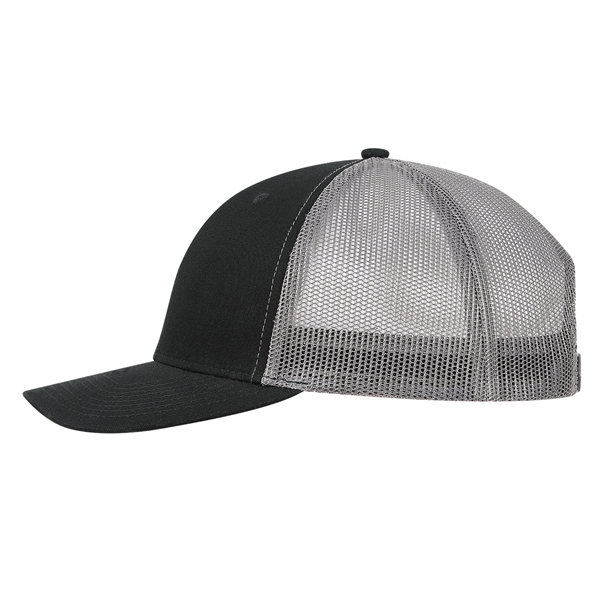 Deluxe Chino Twill Trucker Cap with Charcoal Mesh.... from ASI 80129 Quake City Caps