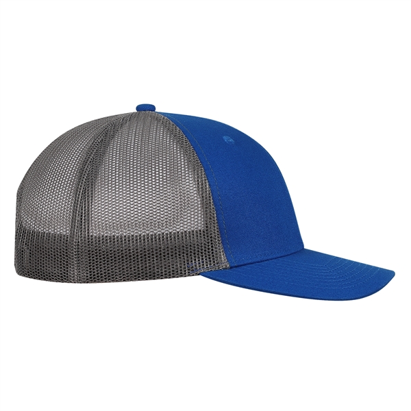 Deluxe Chino Twill Trucker Cap with Charcoal Mesh.... from ASI 80129 Quake City Caps
