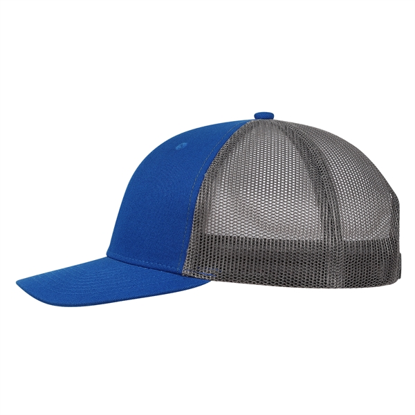 Deluxe Chino Twill Trucker Cap with Charcoal Mesh.... from ASI 80129 Quake City Caps