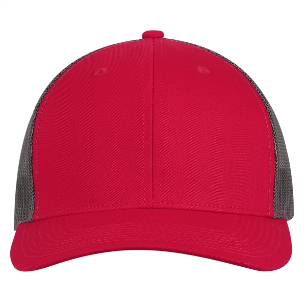 Deluxe Chino Twill Trucker Cap with Charcoal Mesh.... from ASI 80129 Quake City Caps