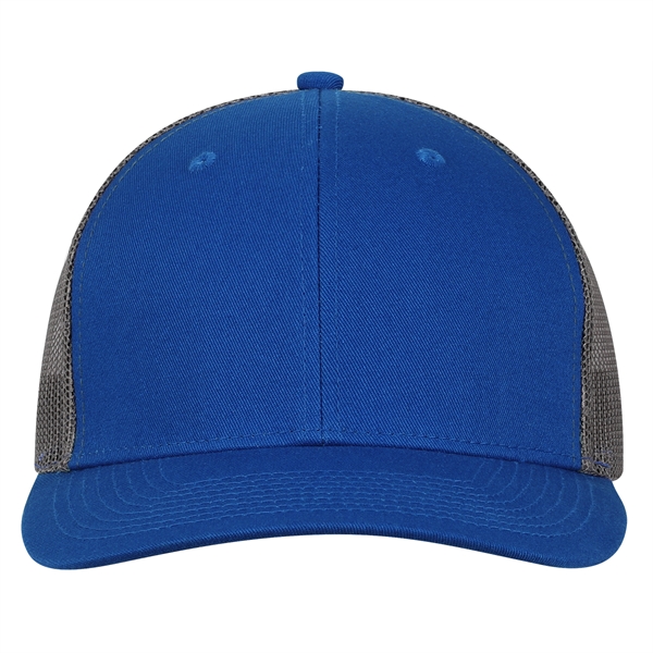 Deluxe Chino Twill Trucker Cap with Charcoal Mesh.... from ASI 80129 Quake City Caps