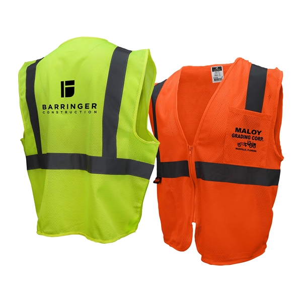 ANSI Certified Type R Class 2 safety vest with one upper... from ASI 46170 Compass Industries Inc