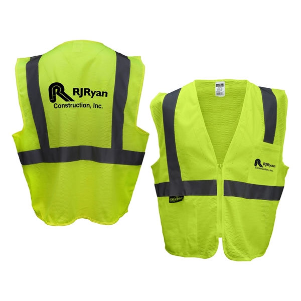 ANSI Certified Type R Class 2 safety vest with one upper... from ASI 46170 Compass Industries Inc