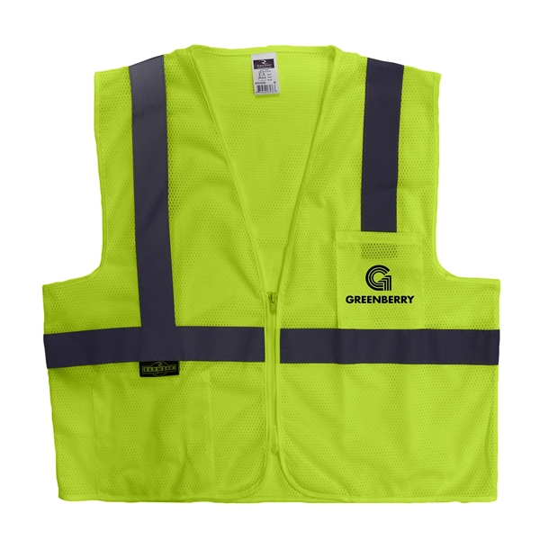 ANSI Certified Type R Class 2 safety vest with one upper... from ASI 46170 Compass Industries Inc