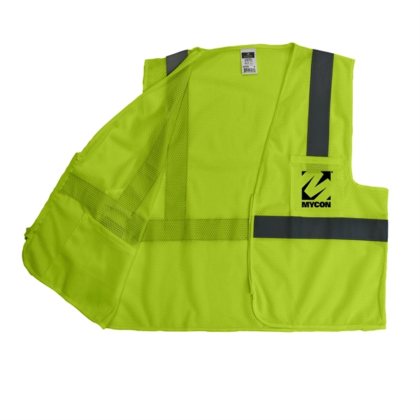 ANSI Certified Type R Class 2 safety vest with one upper... from ASI 46170 Compass Industries Inc