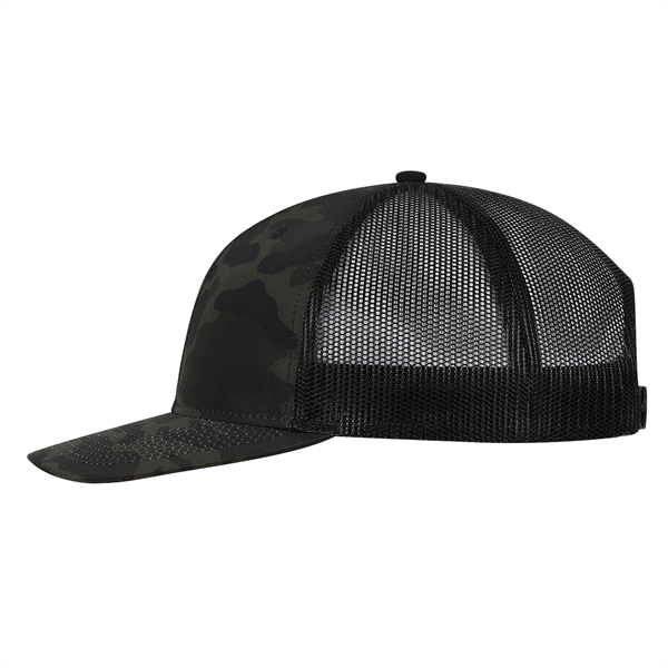 Deluxe Sublimated Fatigue Trucker Cap with Black Mesh.... from ASI 80129 Quake City Caps