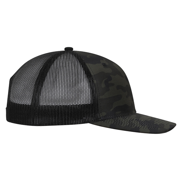 Deluxe Sublimated Fatigue Trucker Cap with Black Mesh.... from ASI 80129 Quake City Caps