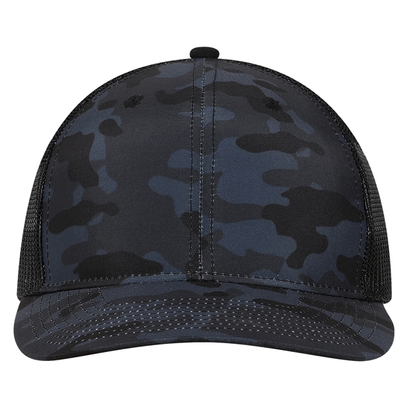 Deluxe Sublimated Fatigue Trucker Cap with Black Mesh.... from ASI 80129 Quake City Caps
