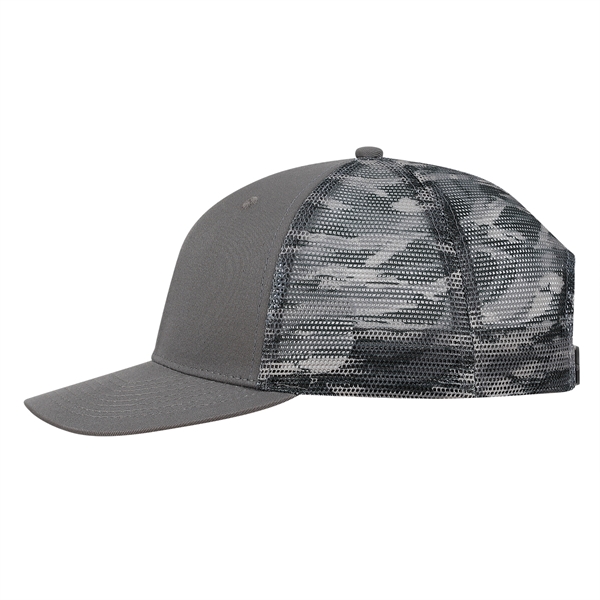 Deluxe Chino Twill Trucker Cap with Sublimated Mesh.... from ASI 80129 Quake City Caps