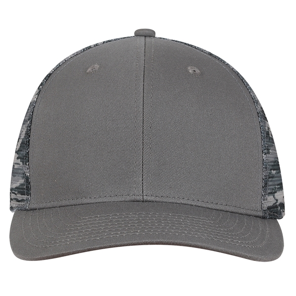 Deluxe Chino Twill Trucker Cap with Sublimated Mesh.... from ASI 80129 Quake City Caps