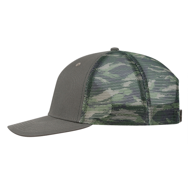 Deluxe Chino Twill Trucker Cap with Sublimated Mesh.... from ASI 80129 Quake City Caps