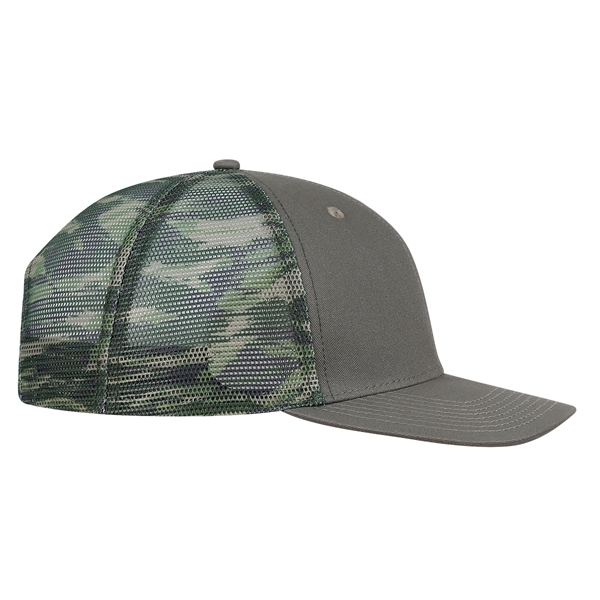 Deluxe Chino Twill Trucker Cap with Sublimated Mesh.... from ASI 80129 Quake City Caps