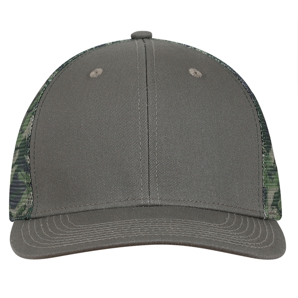 Deluxe Chino Twill Trucker Cap with Sublimated Mesh.... from ASI 80129 Quake City Caps