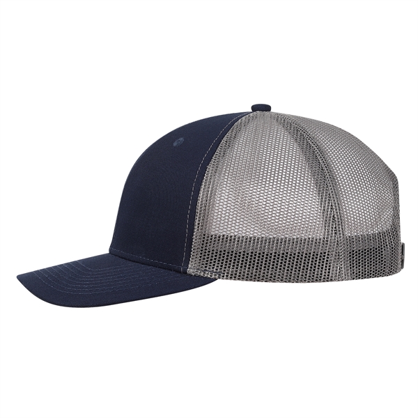 Deluxe Chino Twill Trucker Cap with Charcoal Mesh.... from ASI 80129 Quake City Caps