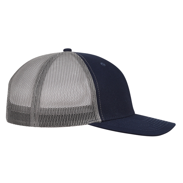 Deluxe Chino Twill Trucker Cap with Charcoal Mesh.... from ASI 80129 Quake City Caps