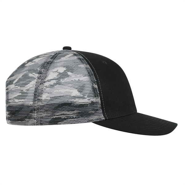 Deluxe Chino Twill Trucker Cap with Sublimated Mesh.... from ASI 80129 Quake City Caps